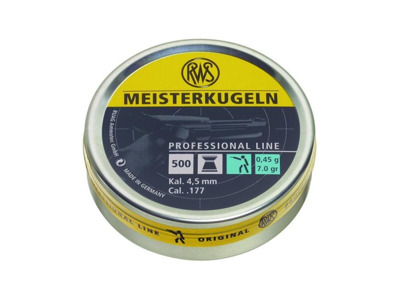 RWS Meisterkugeln, yellow, 500 pellets