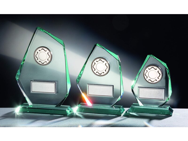 JADE Glass trophy glasfels with Metallfassung