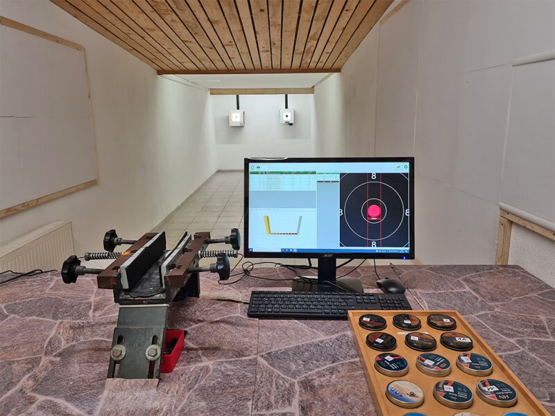 Ammunition test for air guns at our shooting range in Moettingen