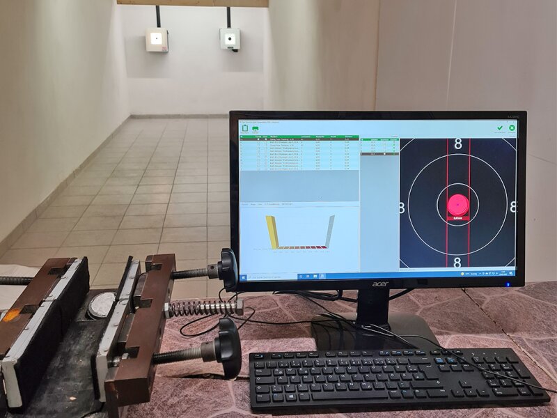 Ammunition test for air guns at our shooting range in Moettingen