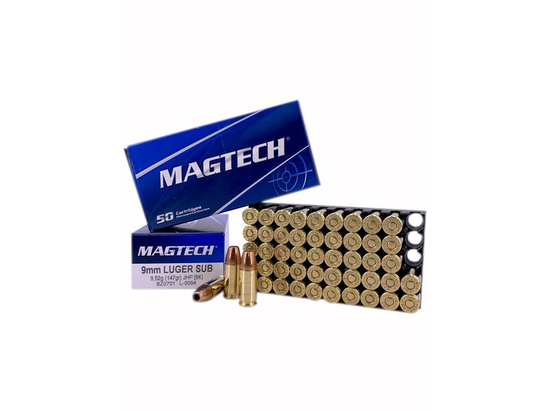 Magtech 9mm Para JHP Sub 147grs. 50 Schuß