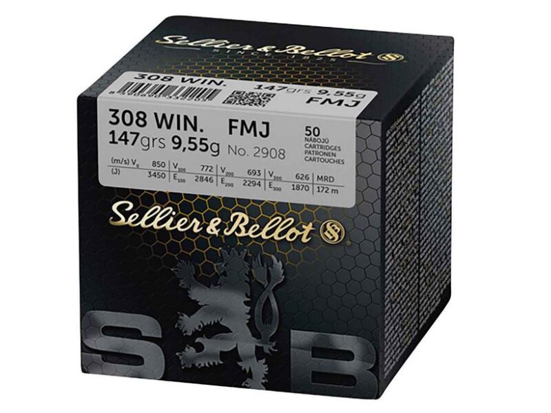 S&B .308Win. FMJ 147grs 50St