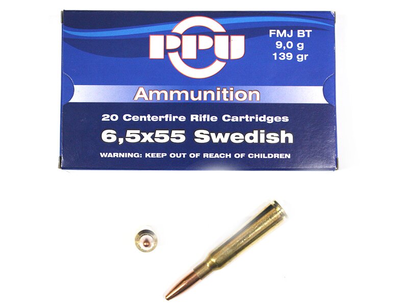 PPU 6,5x55 Swed. 9,0g, VM BT, 20 Schuss