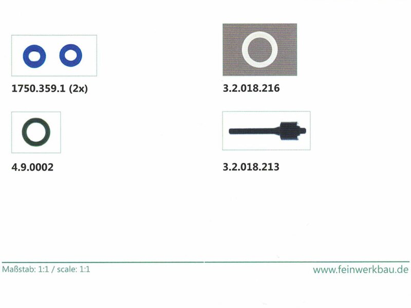 Feinwerkbau Dichtungssatz für Luftgewehr - 800 Reihe