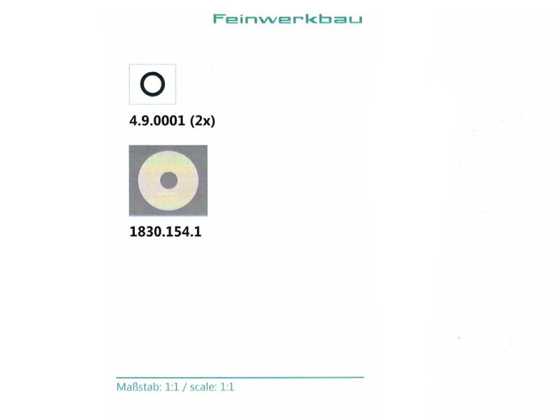 Feinwerkbau seal kits for air pistols - Mod. 2