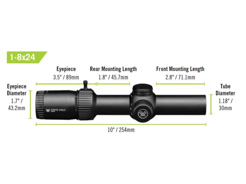 Vortex Strike Eagle 1-8x24 AR-BDC3