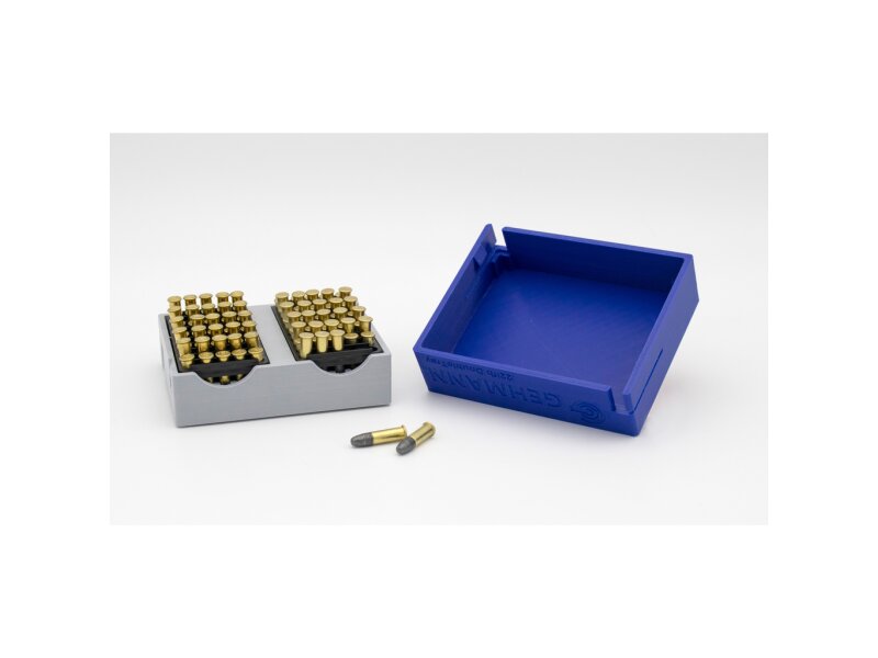 Gehmann Variants catridge box support tray and box .22lfb, 50 Cartridges