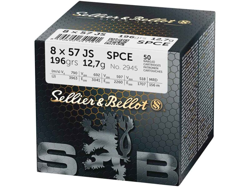 S&B 8x57 IS Teilmantel SPCE 12,7g/196grs - 50St.