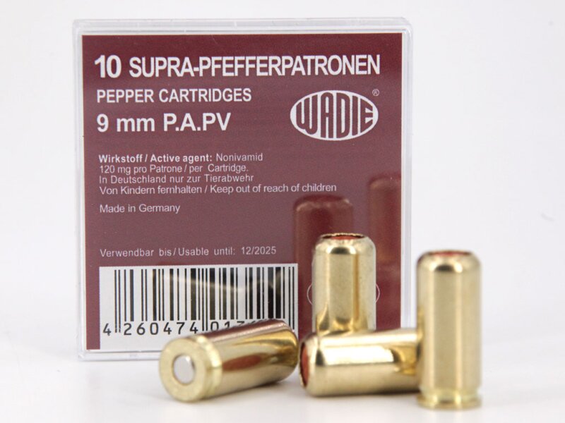 WADIE Supra-Pfeffer-Patronen 9 mm PV