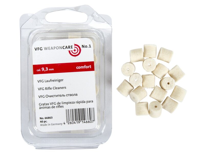 VFG-FELT CLEANERS for guns 50 felt pellets Kal. 6,5 mm