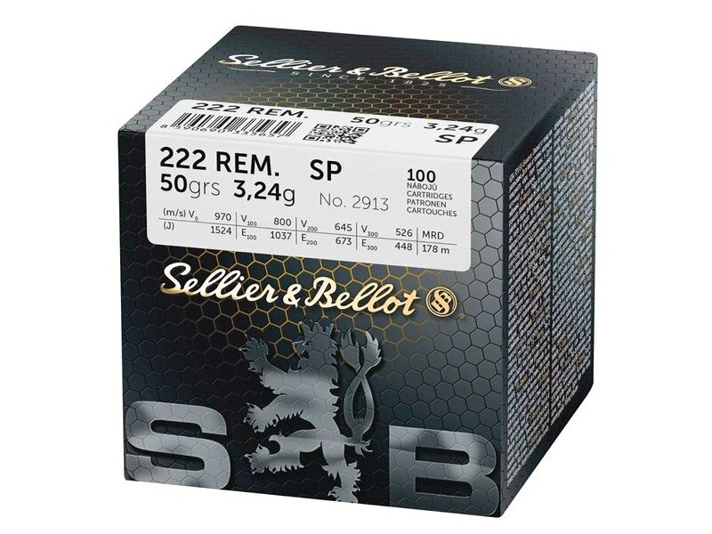 S&B .222 Rem. Teilmantel 3,2g/50grs. - 100St.