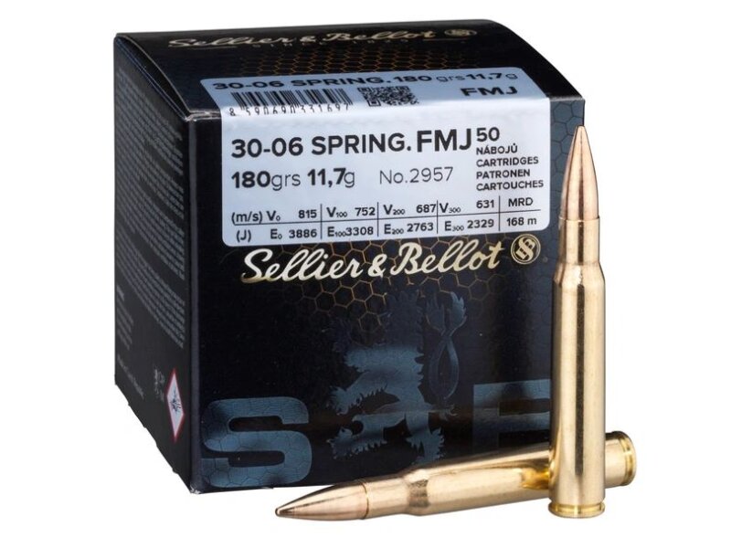 S&B .30-06 Spr. Vollmantel 11,7g/180grs. 50 Stück