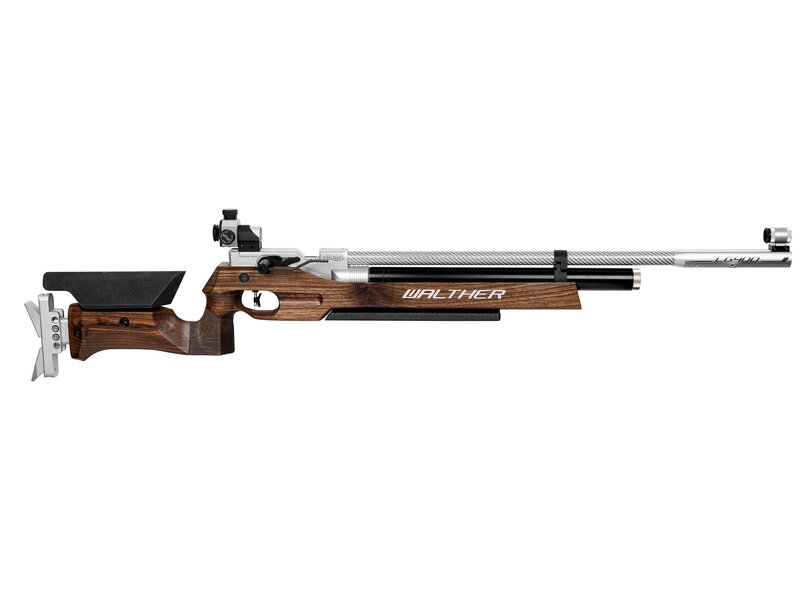Walther LG400 with wooden stock for free-rifle competitions