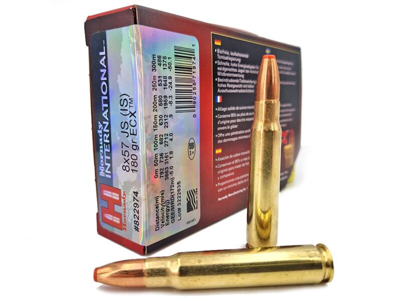 Hornady 8x57JS ECX bleifrei 180grs. - 20St.