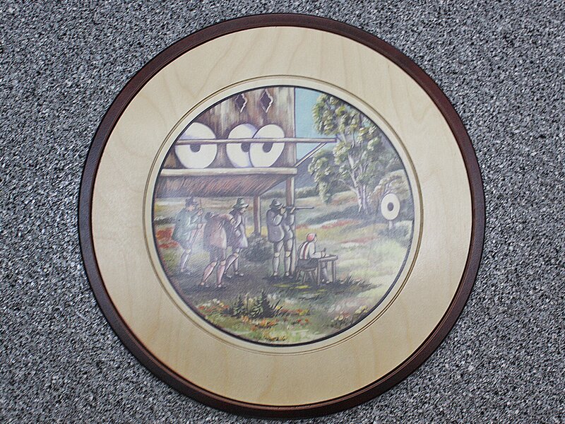 Schtzenscheibe 45 cm Motiv 015, alter Schiestand