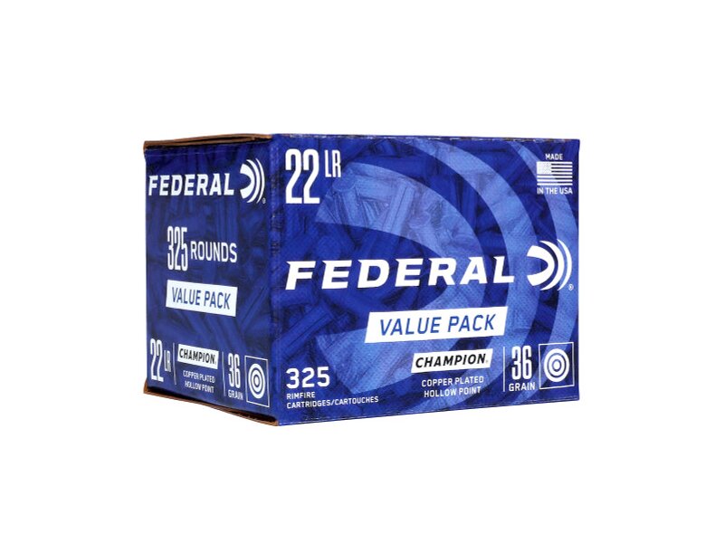 Federal Champion Value Pack HP 36grs .22lr - 325St.