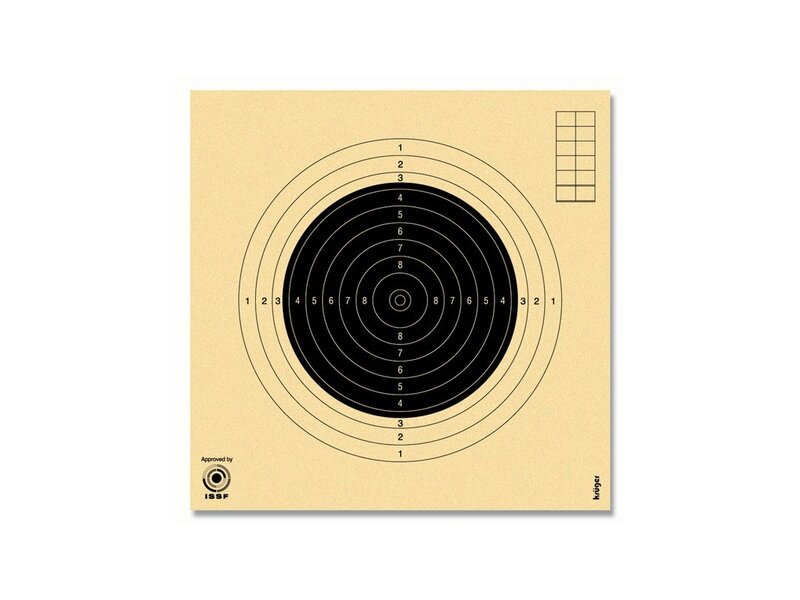 Small bore target 20 x 20 black, numbered