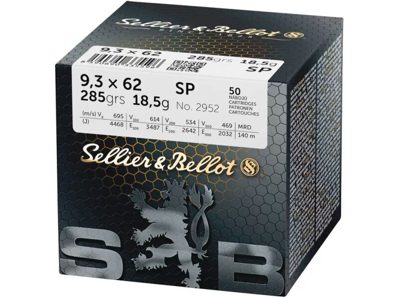 S&B 9,3x62 Teilmantel 18,5g/285grs. - 50St.