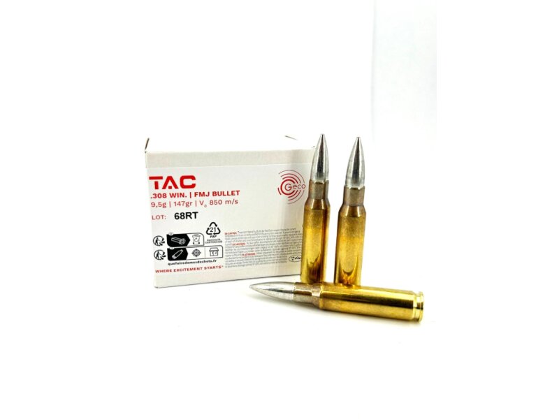 Geco .308Win FMJ Tactical 9,5g. 147grs. - 20St.