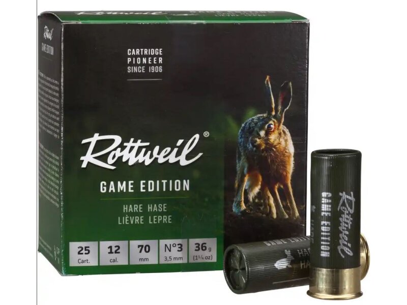 Rottweil Steel 12/70 Game Edition Hase 3,5mm  36gr. 25 Schuss